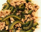ゴーヤと豚肉の炒め作り方13写真