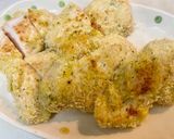 俺流！材料4つの鶏ムネ肉のマヨパン粉焼き作り方8写真