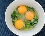 チヂミ風ヨモギの卵焼き作り方2写真