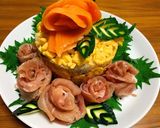 お祝い☆母の日☆薔薇ケーキご飯作り方6写真