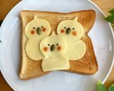 食パンアート★オカメ三兄弟作り方4写真