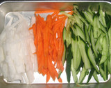 蒸した鶏むね肉と千切り野菜のキムチ風作り方3写真
