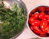 シシリアンルージュトマトと人参の葉パスタ作り方1写真
