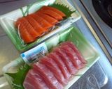 マグロとサーモンの漬け丼☆手抜き編作り方1写真