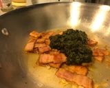 ベーコンとバジルペーストの全粒粉パスタ作り方3写真