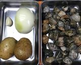 カルボナーラソースで作るクラムチャウダー作り方1写真