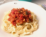 パスタに♪なすときのこのラグーソース風作り方4写真