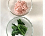 釜揚げ桜えびとなばなのスープひやむぎ作り方1写真