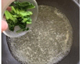 釜揚げ桜えびとなばなのスープひやむぎ作り方5写真