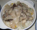 市販のソースで☆きのことチキンのドリア作り方8写真