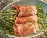 豚ロースの豆苗巻き作り方1写真