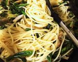 筍と菜花、春キャベツのスパゲティー作り方6写真