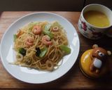 簡単☆麺つゆパスタ作り方4写真