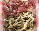 小松菜・厚揚げ・豚肉・春雨・しめじの煮物作り方2写真