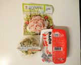 パックご飯で作る「蒸し鶏とザーサイご飯」作り方1写真