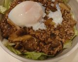 簡単ウマウマ♪ひき肉とキノコのあんかけ丼作り方8写真