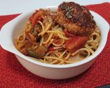 トマト缶で作る少し豪華な煮込みハンバーグ作り方20写真