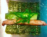 No2517カニカマキュウリの海苔巻き作り方1写真