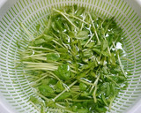 簡単！たっぷり豆苗の牛オイマヨ炒め作り方1写真