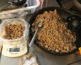 冷凍保存用・ダイナミックに鶏そぼろ１キロ作り方10写真