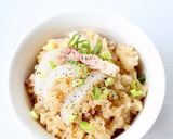 新玉丸ごとで甘い【新玉ねぎの炊き込みご飯作り方7写真