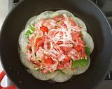 ★挑戦者求む★★餃子皮で肉盛りマウンテン作り方6写真