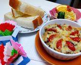 サバ缶とポテト・チーズのオーブン焼き☆作り方3写真