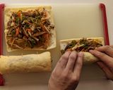 シイタケ香る焼ビーフンの信太巻作り方8写真