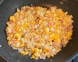 新玉ねぎの炒飯作り方4写真