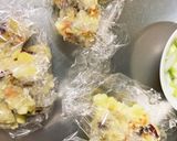レンジチヂミ風芋餅入梅干しカレードーム蒸作り方12写真