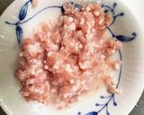 レンジキムチクリームひき肉のせドーム蒸し作り方1写真