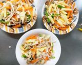 レンジキムチクリームひき肉のせドーム蒸し作り方14写真
