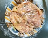 レンジキムチクリームひき肉のせドーム蒸し作り方16写真