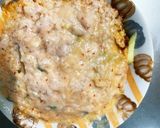 レンジキムチクリームひき肉のせドーム蒸し作り方17写真