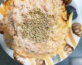 レンジキムチクリームひき肉のせドーム蒸し作り方18写真