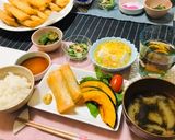 今晩の夕飯・春巻きメインの晩ご飯作り方6写真