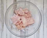 簡単!お弁当に♪鶏むね肉の甘辛マヨ炒め作り方1写真