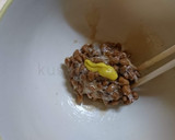 キムチ納豆の油揚げ焼き（きんちゃく風）作り方2写真