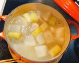 昆布茶で！豚バラブロックと大根の煮物作り方4写真