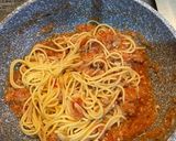 トマト缶とさば水煮缶のパスタ作り方5写真