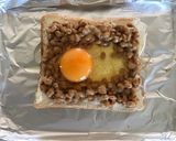 ガッツリ！納豆チーズたまごトースト作り方4写真