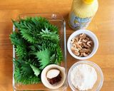 胡桃と大葉で作る＊お手軽ジェノバペースト作り方1写真