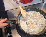 フライパンだけで！ズボラクリームパスタ♪作り方4写真