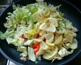 タケノコ入り焼きうどん作り方4写真