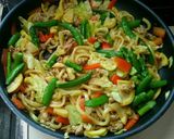 タケノコ入り焼きうどん作り方6写真