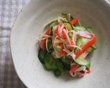 きゅうり・カニカマ・生姜の酢の物♪作り方4写真
