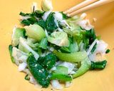 簡単♪新玉ねぎとチンゲン菜の胡麻和え作り方10写真