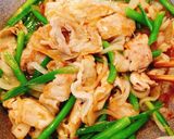 免疫力UP！にんにくの芽と豚肉の炒めもの作り方5写真