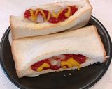 食パンで、ホットサンドのホットドッグ!作り方5写真
