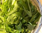 水菜のサラダ（シンプルドレッシング）作り方2写真